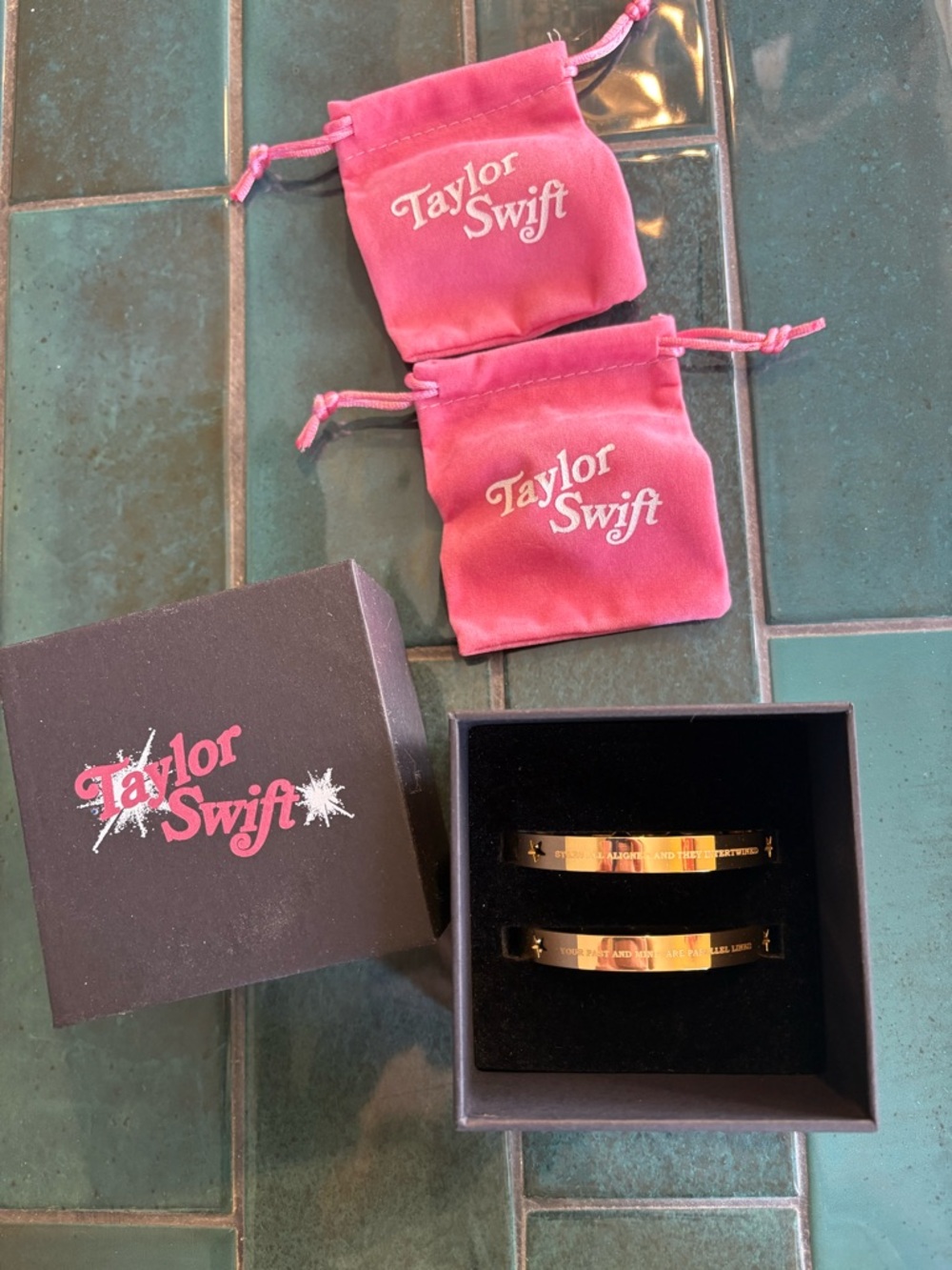 Taylor Swift Lover Bracelets- Engraved Bangle Set
